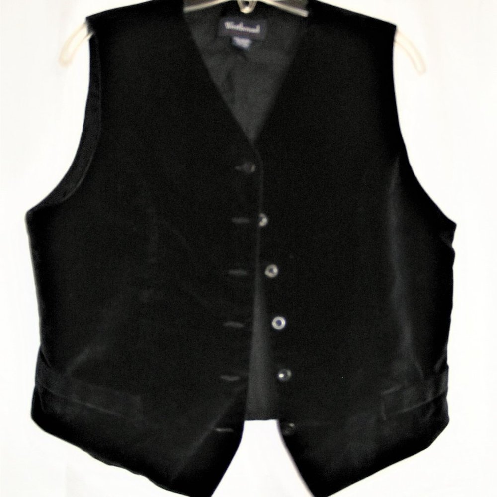 BLACK VELVET VEST M